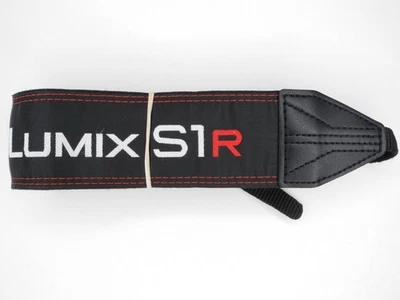 Alça de pescoço genuína para câmera Panasonic Lumix S1R preta/vermelha/branca - Imagem 1 de 4