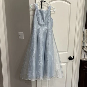 Jessica McClintock Girls Light Blue Sleeveless Formal Dress Size 14 VGUC  - Picture 1 of 11