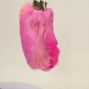 Premium Echt Glückshasenfuß Schlüsselanhänger Anhänger rosa zweifarbig AEKYR - Bild 1 von 9
