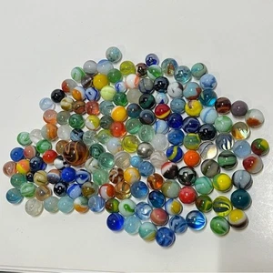 140+ Canicas de Vidrio Vintage Mezcladas Multicolores Remolinos Hermosas Únicas Arco Iris - Imagen 1 de 15