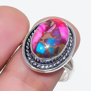Natural Oster Turquoise Gemstone 925 Sterling Silver Ring All Size (U.S.A) - Picture 1 of 1