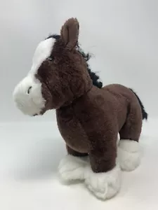 GANZ Webkinz Clydesdale Horse Bean Bag Plush Stuffed Animal NO CODE READ DETAILS - Picture 1 of 8
