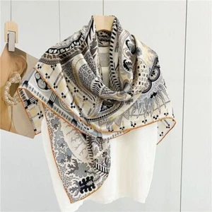 Damen 100% Maulbeerseide Schaltuch ,12Momme,110cm x 110cm, Paisley Print Scarf - Bild 1 von 9