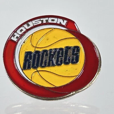 Vintage NBA Team Logo Houston Rockets Hat /Lapel Pin Red & yellow - Image 1 of 4