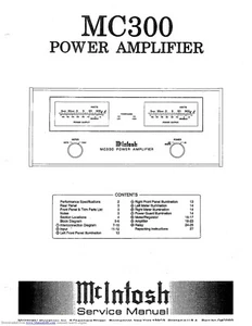 Service Manual-Anleitung für McIntosh MC 300 - Bild 1 von 1
