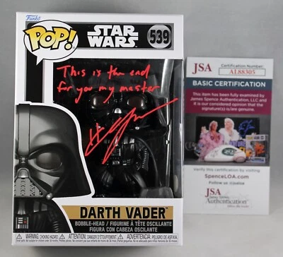 HAYDEN CHRISTENSEN SIGNED DARTH VADER FUNKO POP FIGURE OBI-WAN STAR WARS JSA COA - Image 1 of 2