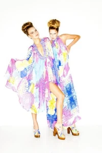 Camilla HANA Angel Cape 100% Silk Vintage Swarovski Kaftan Layer Babylon 2010 🦄 - Picture 1 of 19
