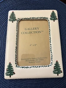Gallery Collection Heavy Ceramic Christmas Photo Frame 4 X 6 Dayton Hudson Corp - Picture 1 of 5