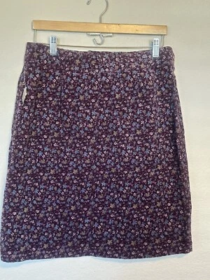 Falda Liz Claiborne Flores Borgoña, Lápiz Recto Pana Foto 1 de 4