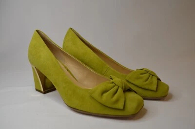 Zapatos de salón para mujer GABOR de tacón ancho de gamuza verde Foto 1 de 4