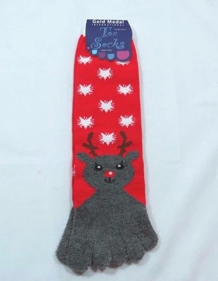 Calcetines suaves chanclas puntera fantasía difusa mascota rojo blanco para mujer 9-11 zapato talla 5-9 E Foto 1 de 3