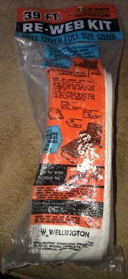 Nuevo kit vintage Wellington Re-Web silla césped correas 39 pies Foto 1 de 2