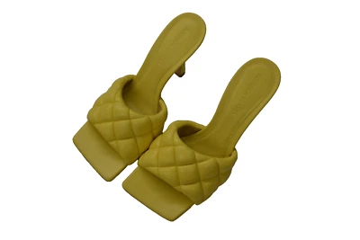 NWB Bottega Veneta Woman Mule Padded Heels Lemonade 39.5 EU 9.5 US - Image 1 of 4