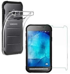 For SAMSUNG GALAXY XCOVER 3 TEMPERED GLASS SCREEN PROTECTOR + CLEAR TPU CASE - Picture 1 of 12