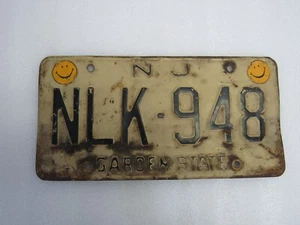 Targa New Jersey 1959 NLK 948 nera su asta buff antiriflesso vintage - Foto 1 di 2