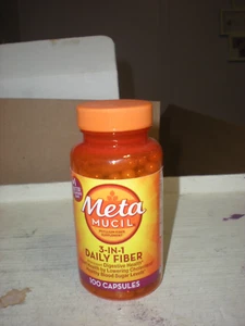 Metamucil Multi-Health 3-in-1 Psyllium Fiber Supplement 100 Caps 04/27 - Picture 1 of 1