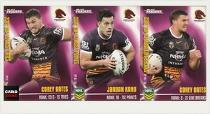 2017 TLA NRL TRADERS TRADING CARD PIECES OF PUZZLES TEAM SET (3)-BRONCOS
