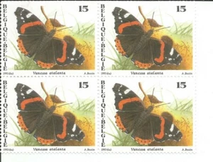 belgië vlinders blok van 4 MNH postzegels  - Bild 1 von 1