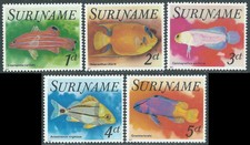 1978 SURINAME PESCI TROPICALI MNH ** - RB1-4