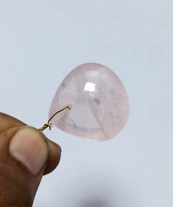 Natural Rose quartz Smooth Beads Heart Pendant 75 Carat quartz Gemstone - Picture 1 of 6