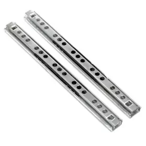2Pcs Drawer Slides Bottom Runners Silver Mounted Self Closing Draw Fixed Runner - Picture 1 of 24
