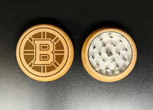 Boston bruins double side engraving wood kitchen herb grinder Christmas gift - Picture 1 of 4