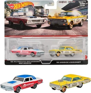 1:64 Hot Wheels  2-Pack '63 Plymouth Belvedere 426 Wedge + '65 Dodge Coronet - Picture 1 of 1