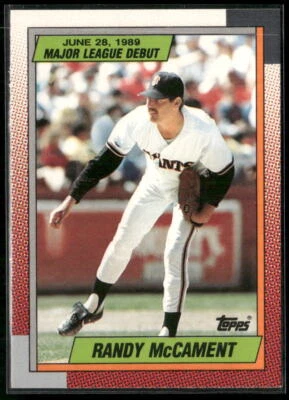 1990 Topps Major League Debut 1989 #77 Randy McCament - Image 1 of 2