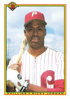 1990 Bowman #156 Ricky Jordan Philadelphia Phillies - Image 1 of 2