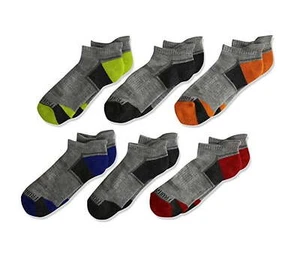Fruit of the Loom Boys Moisture Wicking Active Low Cut Socks, White (6 Pack) - Picture 1 of 6
