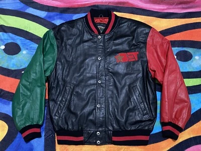 RARE Vintage BET Music Television Leather Jacket Size L Carl Banks G-III - Image 1 of 4