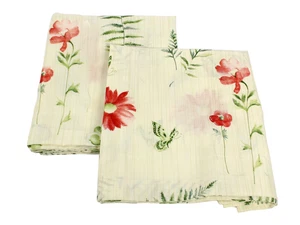 Lot of 2 Ellison Floral Pillow Covers Shams Yellow Green 32"x25.5" Cotton Poly - Picture 1 of 5