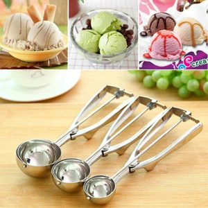 Stainless Steel Icecream Ice Cream Scoop Cookie Dough Mash Spoon Potatoes Mashed - Picture 1 of 10