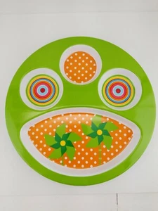 Piatti Sezione Divisa Melamina Verde Tema Estivo Bambini Picnic Cortile Esterno - Foto 1 di 12