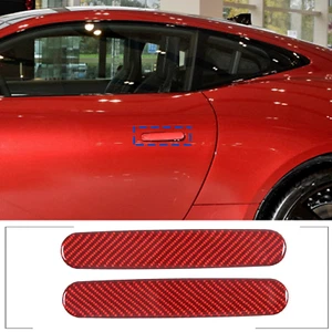 Red Carbon Fiber Exterior Handle Sticker For Jaguar F-TYPE 2013-2022 - Picture 1 of 10