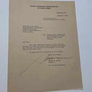 Bundesnotverwaltung öffentlicher Arbeiten Brief 1935 Walter Koons - Bild 1 von 4