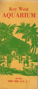KEY WEST AQUARIUM AT THE VERY END OF U.S. 1 - KEY WEST, FLORIDA PAMPLET - Picture 1 of 3