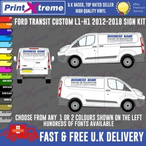 Kit de señalización furgoneta TRANSIT PERSONALIZADO L1H1 2012-18 HÁGALO USTED MISMO señalización firma vinilo letras - Imagen 1 de 10
