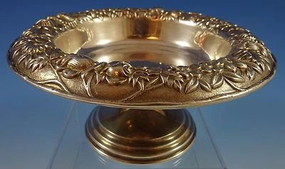 Repousse by Kirk Sterling Silver Compote #418A 3 1/4" X 7" Diameter (#1227) — 第 1/4 张图片