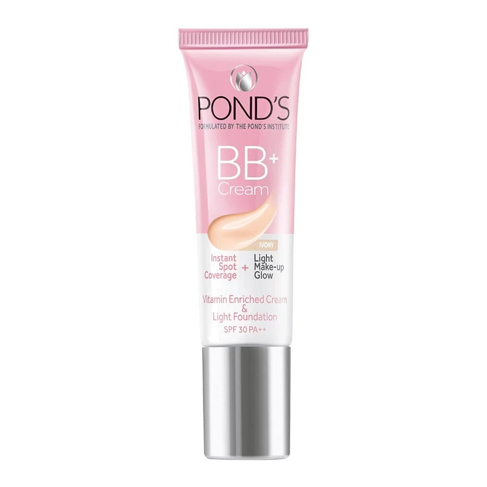 Pack of 3 POND'S BB+ Cream, Instant Spot Coverage + Light Make-up Glow, Ivory 9g - Image 1 of 4