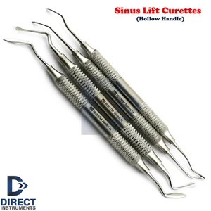 Juego de 4 elevadores de senos de cureta dental membrana sinusal maxilar separada - Imagen 1 de 5