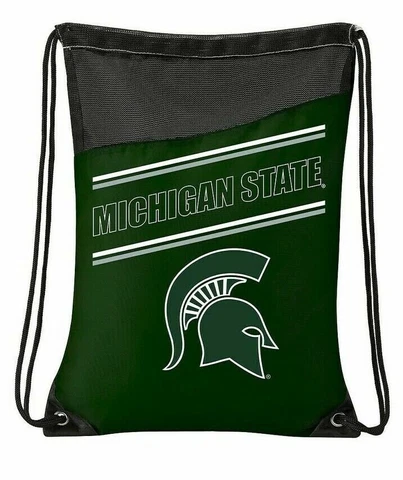 Michigan State Spartans Incline Style Backsacks Backpacks 18"H x 13.5"W  Braided Cover