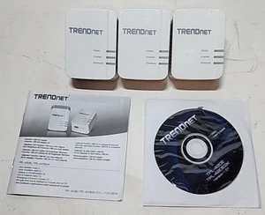 Power Line 1200AV2 Adapter Starter Kit 3 Adapters Included With Port Beamforming - Picture 1 of 3