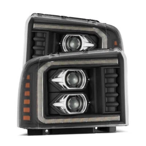 Faros proyectores halógenos negros Alpharex para Ford Super Duty Excursion 05-07 - Imagen 1 de 8