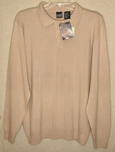Herren Knightsbridge hellbraun Strick Langarm Kragen Pullover, XL, ungetragen mit Etikett - Bild 1 von 5