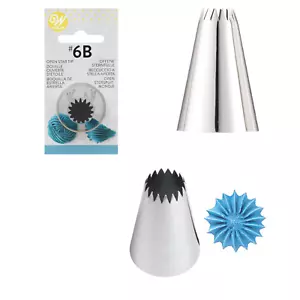 WILTON Large open star Drop Flower nozzle Piping Icing Nozzle Tip 4B, 6B OR 8B - Picture 1 of 5