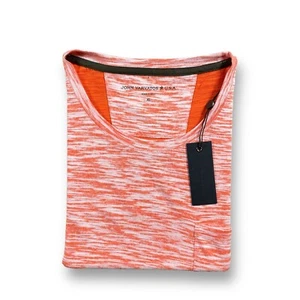 NWT John Varvatos Pierson Short Sleeve T-Shirt Mens Sz XL Reverse Print Orange - Picture 1 of 8