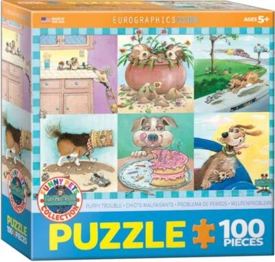 EurographicsKids jigsaw puzzle; Puppy Trouble; art by Gary Patterson; 100 pcs - Image 1 of 2
