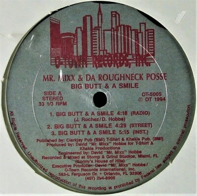 MR. MIXX & DA ROUGHNECK POSSE "BIG BUTT & A SMILE" 1994 VINYL 12" SINGLE SEALED! - Image 1 of 2