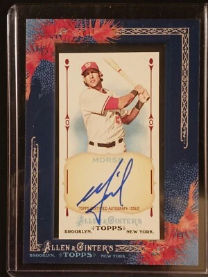 Mini autógrafo automático Topps Allen & Ginter Mike Morse 2011 enmarcado #AGA-MMO Nats SP Foto 1 de 2